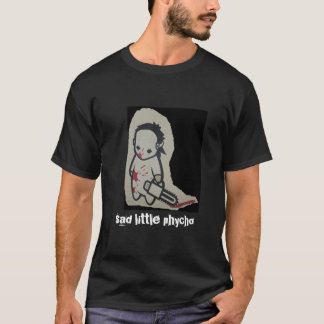 Camiseta pequeño pequeño phycho psico, triste triste