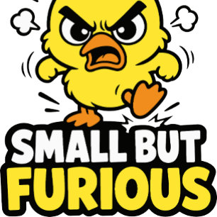 Camiseta Pequeño Pero Furioso Pato Amarillo Enojado Cute Sa