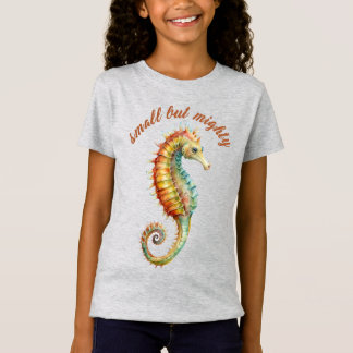 Camiseta "Pequeño pero poderoso", impresión animal, niños