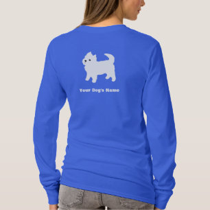Camiseta Pequeño perro blanco - Westie - montaña del oest