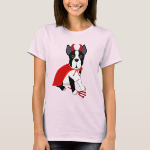 Camiseta Pequeño perro de Halloween del diablo