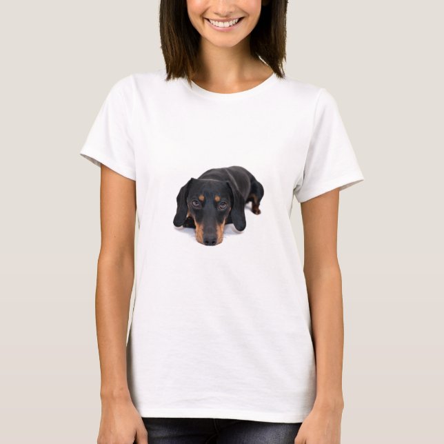 Camiseta Pequeño perro del Dachshund (Anverso)