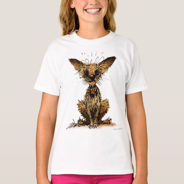 Camiseta Pequeño perro divertido lindo (Anverso)