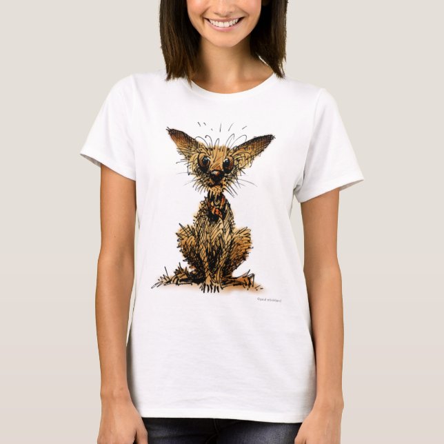 Camiseta Pequeño perro divertido lindo (Anverso)