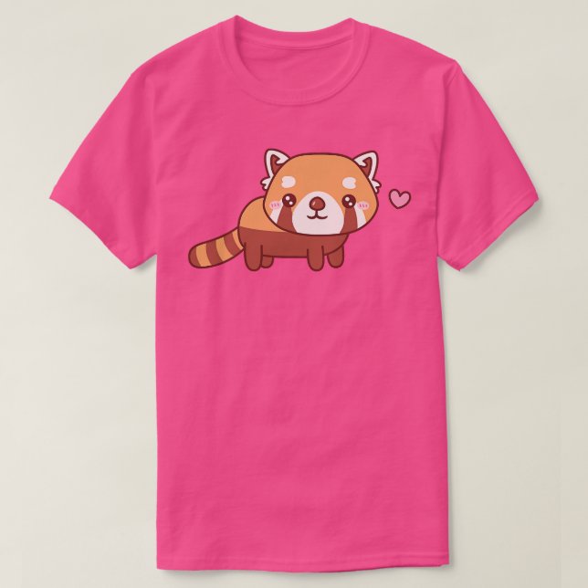 Camiseta Pequeño perro panda rojo (Diseño del anverso)