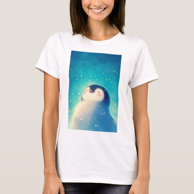 Camiseta Pequeño Pingüino Enfriándose (Anverso)