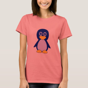 Camiseta Pequeño pingüino lindo de los azules marinos