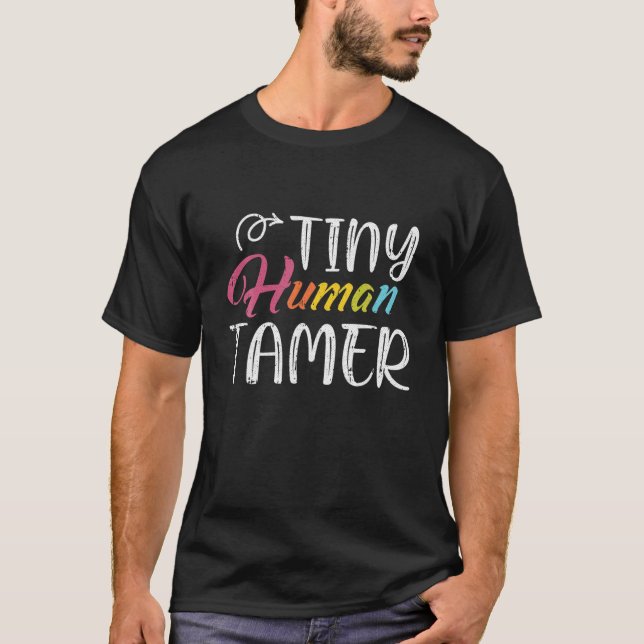 Camiseta Pequeño profesor de cuidado diurno de Tamer humano (Anverso)