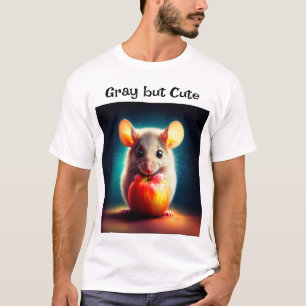 Camiseta Pequeño ratón lindo con arte de cocina de manzana 