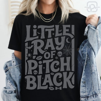 Camiseta Pequeño Rayo De Humor Negro Oscuro De Halloween