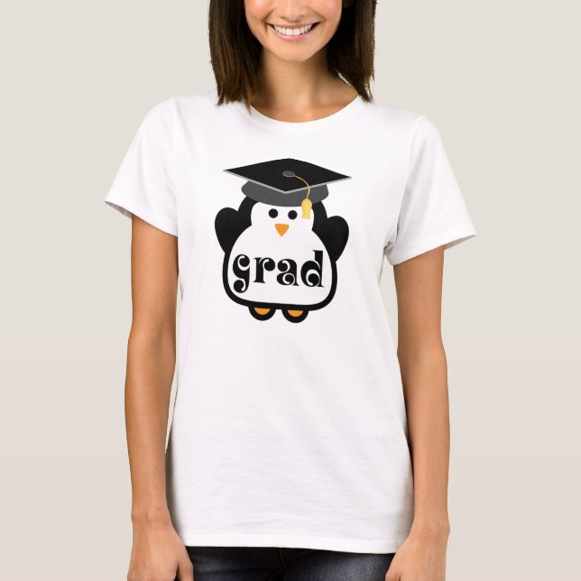 Camiseta Pequeño regalo de la graduación del pingüino del (Anverso)