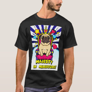 Camiseta Pequeño rey pug en estilo pop art