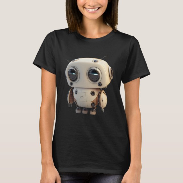 Camiseta Pequeño robot triste lindo (Anverso)