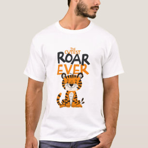 Camiseta Pequeño Rugido Ilustración de Dinosaurio Lindo Div