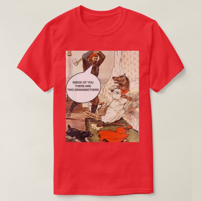 Camiseta Pequeño salvador de Hoodx27s de Rojo (Diseño del anverso)