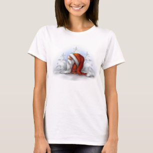 Camiseta Pequeño Santa en la nieve