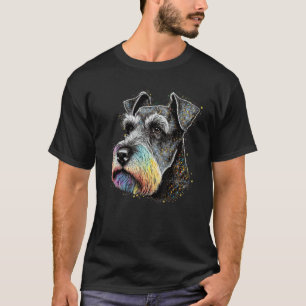 Camiseta Pequeño Schnauzer Lover Perro de Arte Colorido Mo