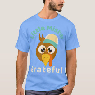 Camiseta Pequeño señor agradecido Día de Acción de Gracias,