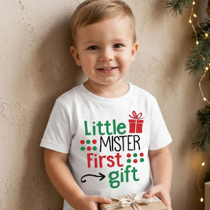 Camiseta Pequeño Señor Primera Navidad Regalo