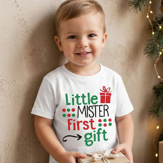 Camiseta Pequeño Señor Primera Navidad Regalo