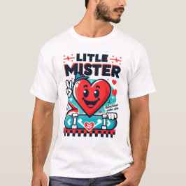 Camiseta Pequeño señor Valentine - Corazón en una patineta