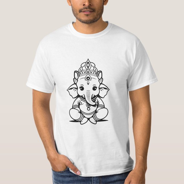 Camiseta Pequeño símbolo de Ganesha, dios hinduista indio (Anverso)