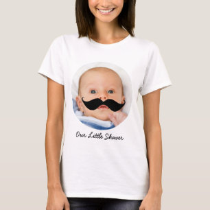 Camiseta Pequeño temblor bigote niño foto nueva mamá