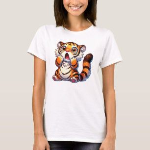 Camiseta Pequeño tigre lindo e impactado
