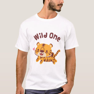 Camiseta Pequeño tigre, salvaje, divertido