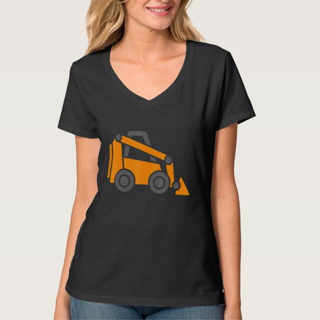 Camiseta Pequeño Trabajador Construcción Tramo de Cargador  (Anverso)