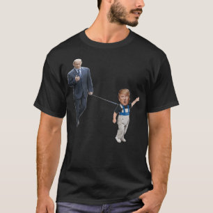 Camiseta Pequeño Trump con Correa con Putin Nunca Trump