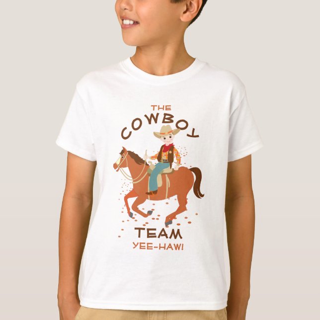 Camiseta Pequeño vaquero de Guay y fiesta de cumpleaños de  (Anverso)