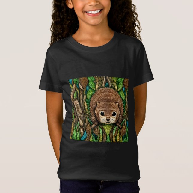 Camiseta Pequeño y adorable castor de bebé (Anverso)
