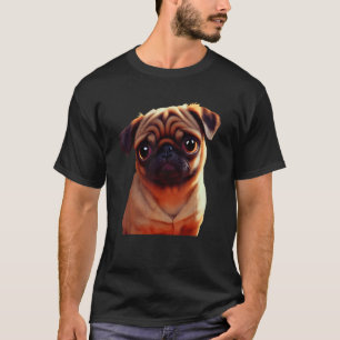 Camiseta Pequeño y adorable Mascota de perro con pintura al