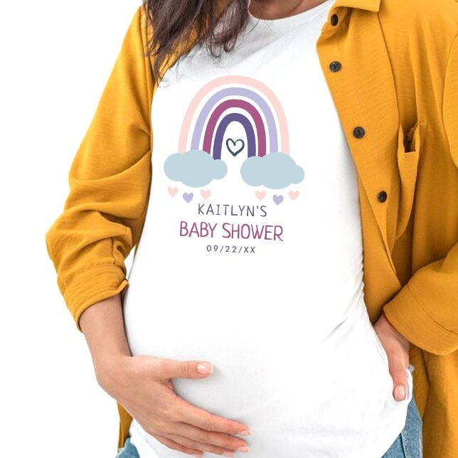 Camiseta Pequeño y bonito Baby Shower arcoiris (Subido por el creador)