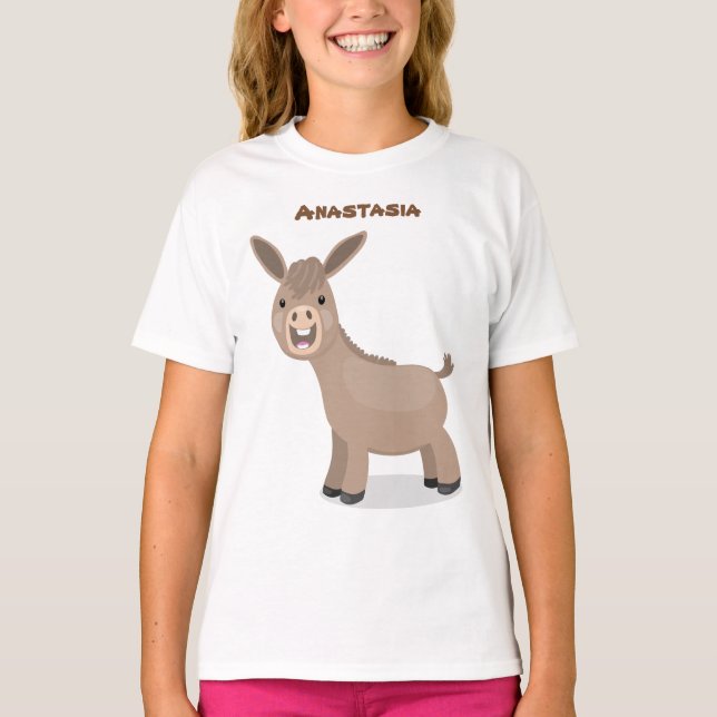 Camiseta Pequeño y feliz ilustracion de personalizado de bu (Anverso)