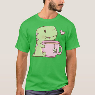 Camiseta Pequeño y lindo Dino abrazando a la televisión