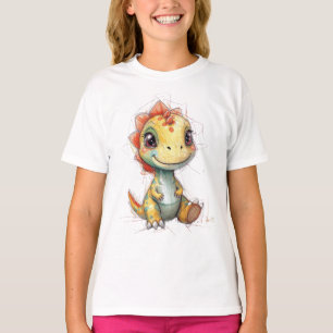 Camiseta pequeño y lindo dinosaurio