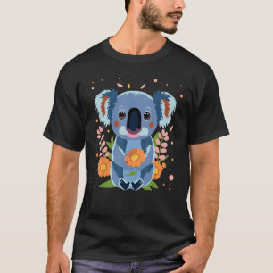Camiseta Pequeño y lindo Koala oso animal con flores