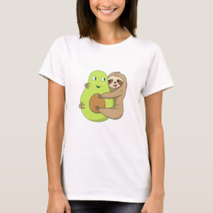Camiseta Pequeño y perezoso animal aguacate sobre regalo