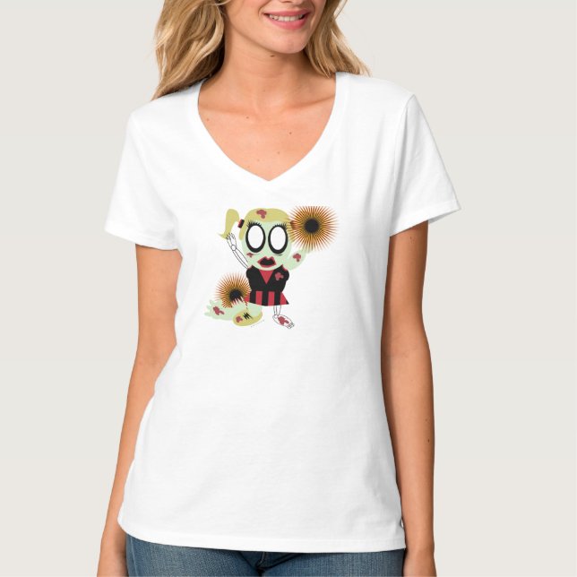 Camiseta Pequeño zombi de la animadora (Anverso)