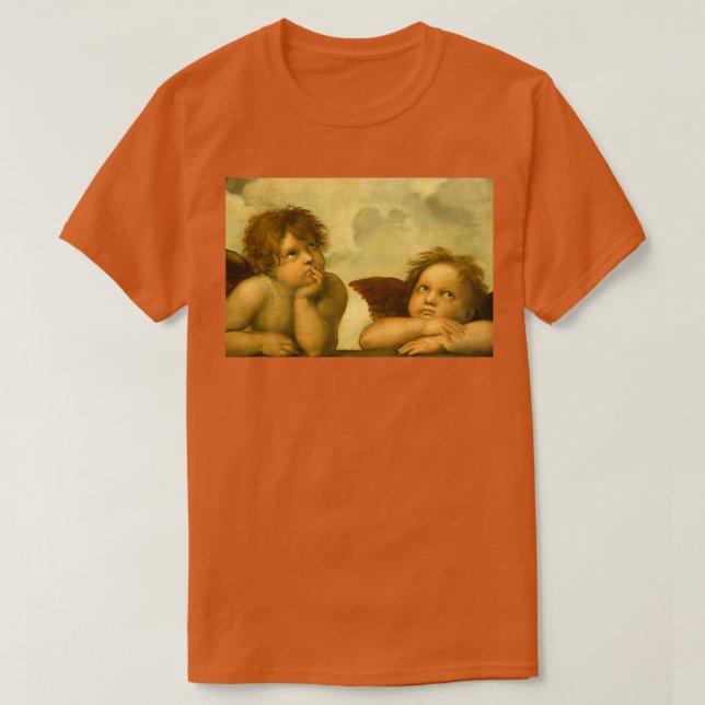 Camiseta Pequeños ángeles Cherubs por Raphael (Diseño del anverso)