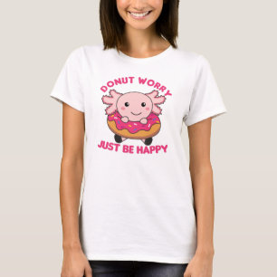 Camiseta Pequeños Animales Graciosos De Axolotl En Rosa Don