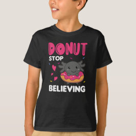 Camiseta Pequeños Animales Graciosos De Axolotl En Rosa Don