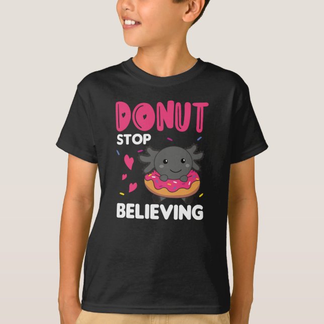 Camiseta Pequeños Animales Graciosos De Axolotl En Rosa Don (Anverso)