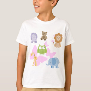 Camiseta Pequeños animales y mariposas