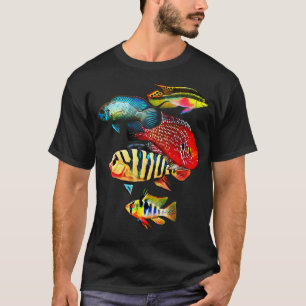 Camiseta Pequeños Cichlids Ger Blue Ram Kribensis Acara