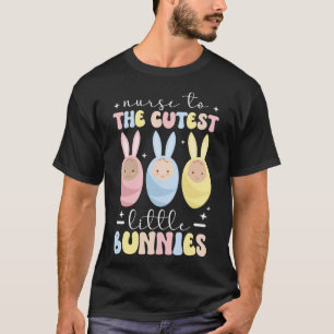 Camiseta Pequeños conejitos NICU Enfermera Pascua Bunny NIC
