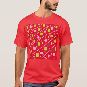 Camiseta Pequeños cuadrados rojos y verdes