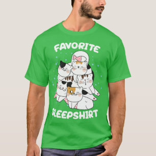 Camiseta Pequeños gatos cortos durmiendo la siesta favorita